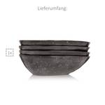 4-tlg. Salatschalen Set Tombey Grau - Stein - 23 x 28 x 17 cm