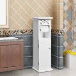 Toilettenschrank Badezimmerschrank Weiß - Holzwerkstoff - 20 x 66 x 20 cm