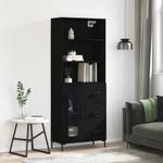 Highboard DE4146 Schwarz - Holzwerkstoff - 34 x 180 x 70 cm