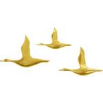 Wandobjekt Flying Ducks (3er-Set) Gold - Kunststoff - Stein - 51 x 76 x 7 cm