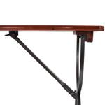 Tisch für Bierzeltgarnitur Linz klappbar Braun - Metall - Holz teilmassiv - 60 x 81 x 180 cm