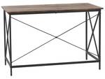 Bureau FUTON Noir - Marron - Bois manufacturé - 115 x 76 x 60 cm