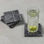 Untersetzer Marble 4er Set Grau - Naturfaser - 10 x 2 x 1 cm