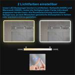 LED Badezimmerspiegel mit Beschlagfrei Silber - Glas - 100 x 70 x 5 cm