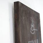 Planche murale Coffee shabby Marron - Bois/Imitation - En partie en bois massif - 31 x 41 x 2 cm