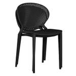 Chaise de jardin lot de 4 2470 Noir