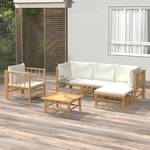 Salon de jardin 3028492-3 (lot de 6) Marron - Blanc crème - Blanc