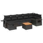 Gartensitzgruppe K5266(8-tlg) Schwarz - Massivholz - 69 x 62 x 62 cm