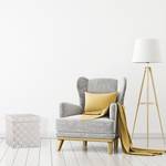 Sitzwürfel in Weiß-Gold Gold - Weiß - Holzwerkstoff - Kunststoff - Textil - 38 x 38 x 38 cm