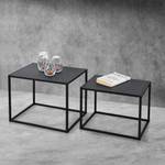 Lot de 2 Tables Basses Archsum Noir - Métal - 45 x 35 x 35 cm