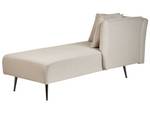 Chaiselongue RIOM Beige - Schwarz - Armlehne davorstehend rechts - Ecke davorstehend links - Textil