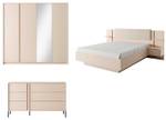 Schlafzimmer-Set DAST ohne LED 3-teilig Braun - Holzwerkstoff - 616 x 210 x 210 cm