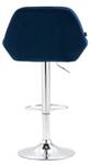 Barhocker Braga Samt blau / chrom Blau