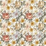 Kindertapete Vintage Blumen­­wand 487 x 280 x 487 cm