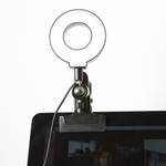 Anneau lumineux Selfie pour ordinateur Noir - Matière plastique - 10 x 20 x 13 cm