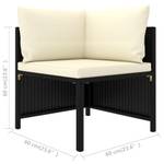 Garten-Sofa-Set (3-teilig) 3010471-13 Schwarz