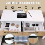 Schminktisch Make-up Tisch Braun - Holzwerkstoff - 40 x 132 x 80 cm