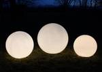 Gartenkugelleuchte GlowOrb white Weiß - Kunststoff - 45 x 42 x 45 cm