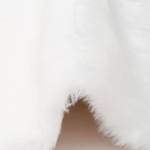 Fellteppich Aspen Rund Meliert Weiß - 120 x 120 cm