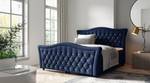 Boxspringbett GLOSSIO Blau