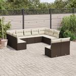 Gartensitzgruppe K5737(11-tlg) Braun - Massivholz - 69 x 62 x 62 cm