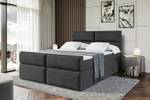 Boxspringbett BOXI3-Z KING Schwarz - Breite: 200 cm