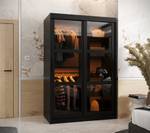 ARMOIRE À PORTES COULISSANTES DOME Largeur : 120 cm - Noir