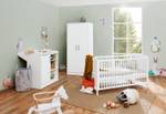 Pinolino Chambre de bébé Viktoria Hêtre partiellement massif - Lit pour bébé, table à langer et armoire à vêtements - Vernis blanc