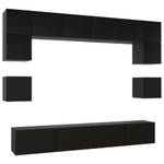 TV-Schrank 8er Set D424 Schwarz - Tiefe: 100 cm