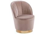 Sessel ALBY Beige - Gold - Taupe