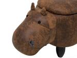 Pouf animal HIPPO Noir - Marron