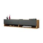 Meuble TV Laitila Anthracite - Largeur : 140 cm