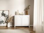 Buffet ARCO SB100 2D Blanc - Bois manufacturé - Matière plastique - 100 x 81 x 35 cm