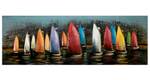 Metallbild Speedy Boats Metall - 144 x 44 x 6 cm