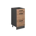 Unterschrank R-Line 40cm Goldkraft/Ant Eiche Dekor