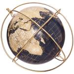 Deko-Globus mit goldenem Gestell Grau - Kunststoff - 27 x 21 x 28 cm