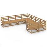 Garten-Lounge-Set (8-teilig) 3009716-1 Braun - Massivholz - Holzart/Dekor - 70 x 67 x 70 cm