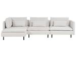 Modulsofa EGERIS 3-tlg Beige - Schwarz - Creme - Armlehne davorstehend links