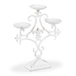 3x Chandeliers trois bras blanc Blanc