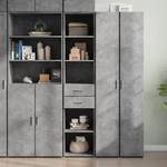 Highboard DE8908 Grau - Holzwerkstoff - 43 x 185 x 40 cm