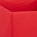 6 x Aufbewahrungsbox Stoff rot Rot