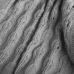 Knot Plaid 130x170 cm Gris Gris - Textile - 1 x 130 x 170 cm