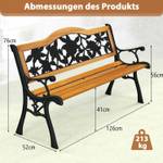 Gartenbank ZB33445DE Braun - Holzwerkstoff - 52 x 76 x 126 cm