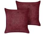 Coussin décoratif ZINNIA Rouge bourgogne - Rouge - 43 x 43 x 43 cm