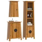 Badmöbel Set 3223455 (3-teilig) Braun - Massivholz - Holzart/Dekor - 48 x 170 x 32 cm