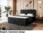 Boxspringbett Karim Schwarz - 180 x 234 cm - H3