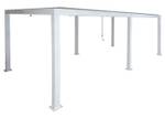 Pergola L46 Weiß - Metall - 583 x 220 x 301 cm