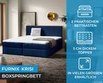 Boxspringbett Krisi Marineblau