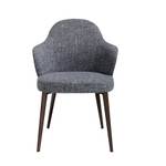 Stuhl aus Kunstleder Stahl und Stoff