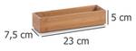Ordnungsbox, Bambus, 23x7,5x5cm Braun - Bambus - 8 x 5 x 23 cm